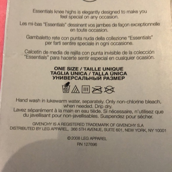 Vintage Givenchy Fishnet knee highs black one-size from 2008 - Picture 6 of 6